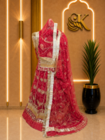 Laila Semi Pure Rajputi Poshak - Red