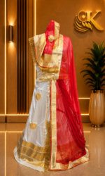 Anjali Satin Rajputi Poshak - Red