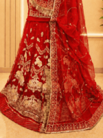 Kajal Semi Pure Rajputi Poshak - Red - Image 2