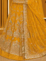 Kajal Semi Pure Rajputi Poshak - Yellow - Image 2