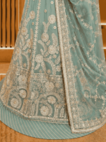 Anuradha Semi Pure Rajputi Poshak -Light Green - Image 2