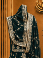 Anuradha Semi Pure Rajputi Poshak - Green - Image 3