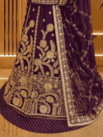 Anuradha Semi Pure Rajputi Poshak - Wine - Image 2