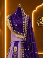 Rajrani Semi Pure Rajputi Poshak-  Levender - Image 2