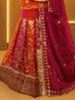 Rajrani Semi Pure Rajputi Poshak- Orange - Image 2
