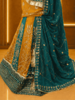 Rajrani Semi Pure Rajputi Poshak- Rama Green - Image 2