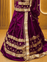 Anokhi Satin Rajputi Poshak - Wine - Image 2