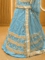 Anokhi Satin Rajputi Poshak - Sky Blue - Image 2