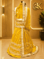 Anokhi Satin Rajputi Poshak - Yellow