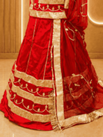 Anokhi Satin Rajputi Poshak - Red - Image 2