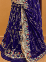 Siya Semi Pure Rajputi Poshak- Purple - Image 2