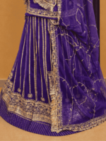 Tara Semi Pure Rajputi Poshak- Purple - Image 2
