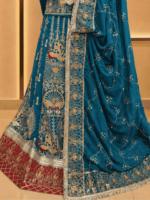 Meera Semi Pure Rajputi Poshak- Rama Green - Image 2
