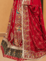 Meera Semi Pure Rajputi Poshak- Red - Image 2