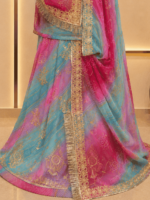 Readymade Semi Pure Rajputi Poshak- Sky Blue - Image 2