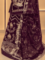 Readymade Semi Pure Rajputi Poshak- Wine - Image 2