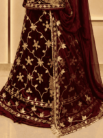 Aanya Satin Rajputi Poshak - Maroon - Image 2