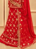 Aanya Satin Rajputi Poshak - Red - Image 2