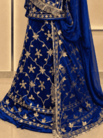 Aanya Satin Rajputi Poshak - Royal Blue - Image 2