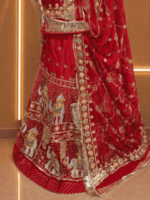 Mahi Fendy Silk Rajputi Poshak
-  Red - Image 2