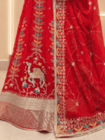 Camel Semi Pure Rajputi Poshak-Red - Image 2