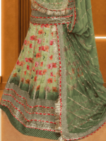 Ishita Satin Rajputi Poshak - Green - Image 2