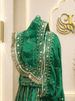 Prisha Satin Rajputi Poshak - Green - Image 3