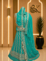 Banarasi Rajputi Poshak - Rama Green 2