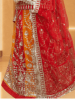 Radhika Semi Pure Rajputi Poshak -Red - Image 2