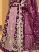 Radhika Semi Pure Rajputi Poshak - Wine - Image 2