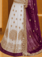 Amrita Fendy Silk Rajputi Poshak
-  Wine - Image 2