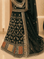 Aarya Semi Pure Rajputi Poshak- Green - Image 2