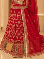 Aarya Semi Pure Rajputi Poshak- Red - Image 2