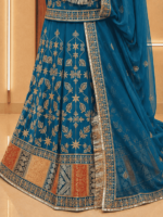 Aarya Semi Pure Rajputi Poshak- Denim Blue - Image 2