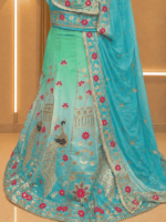Amaya Semi Pure Rajputi Poshak- Sky Blue - Image 2