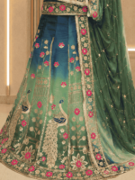 Amaya Semi Pure Rajputi Poshak- Green - Image 2