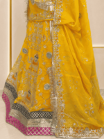 Nisha Semi Pure Rajputi Poshak- Yellow - Image 2