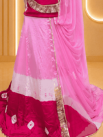 Rekha Satin Rajputi Poshak - Pink - Image 2