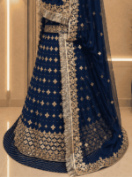 Zoya Semi Pure Rajputi Poshak - Teal Blue - Image 2