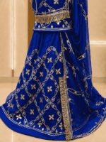 Raina Satin Rajputi Poshak - Royal Blue - Image 2