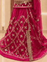 Raina Satin Rajputi Poshak - Cherry - Image 2