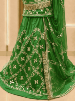Raina Satin Rajputi Poshak - Green - Image 2