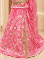 Raina Satin Rajputi Poshak - Rose Pink - Image 2