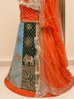 Sameera Banarasi Rajputi Poshak -  Orange - Image 2