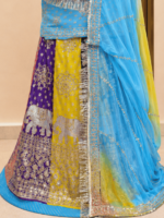 Sameera Banarasi Rajputi Poshak -Sky Blue - Image 2