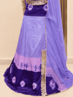 Rekha Satin Rajputi Poshak
 - Purple - Image 2