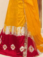 Rekha Satin Rajputi Poshak
 - Yellow Red - Image 2