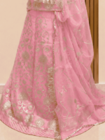 Rajbala Semi Pure Rajputi Poshak- Baby Pink - Image 2