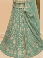 Rajbala Semi Pure Rajputi Poshak- Elaichi Green - Image 2