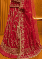 Aarti Semi Pure Rajputi Poshak - Cherry Red - Image 2